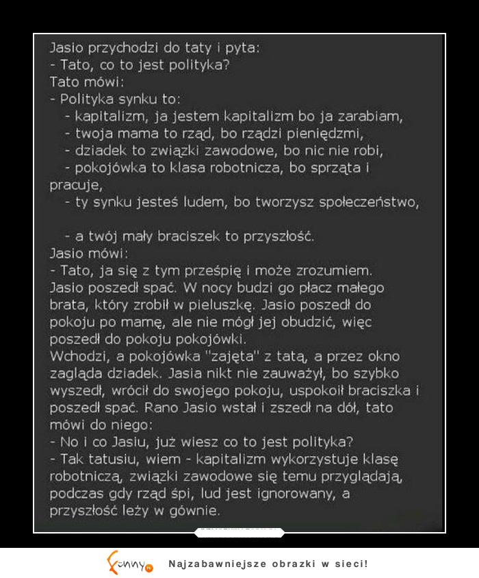 MEGA KAWAŁ! Ojciec tlumaczy synowi o co chodzi w polityce, a ten za chwile przekonuje się, jak to naprawdę wygląda!