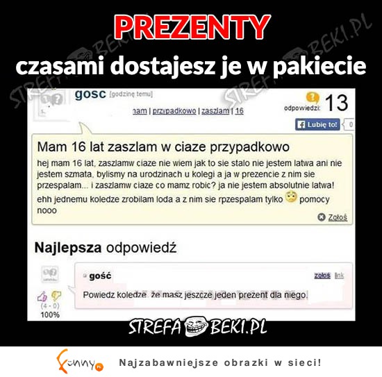 Laska napisała na formum, że ZASZŁA W CIĄŻĘ przypadkowo! ZObacz komentarz XD