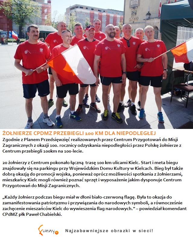 ŻOŁNIERZE CPDMZ PRZEBIEGLI 100 KM DLA NIEPODLEGŁEJ