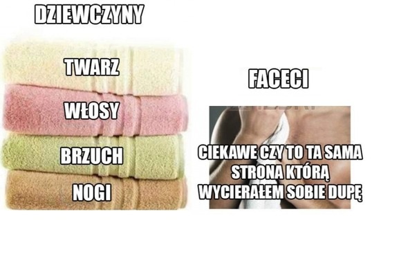 Faceci kobiety i ręczniki... zobacz jak używają ich mężczyźni, hahaha