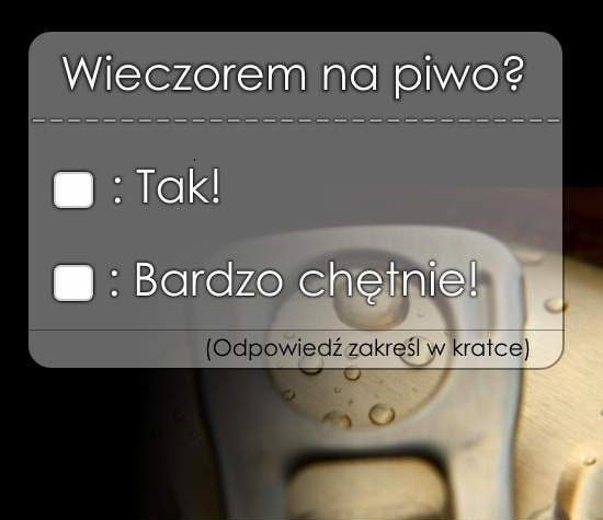 Wieczorem na piwo?