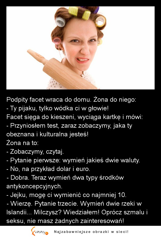 Podpity mąż zrobił żonie TEST WIEDZY!  Niestety żona wyszła w nim nie najlepiej haha :D