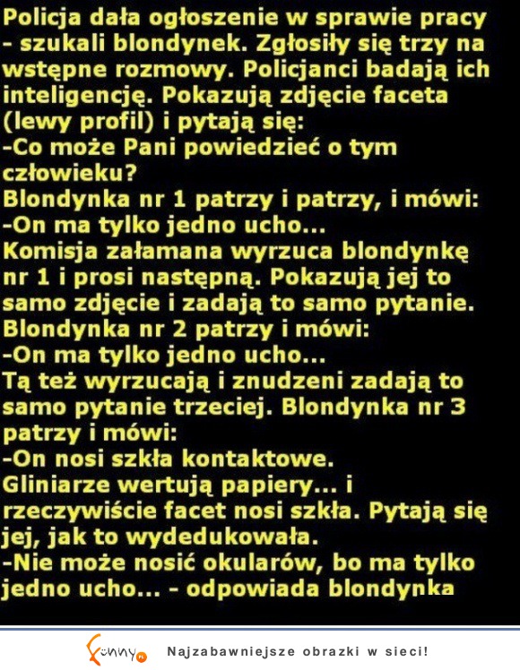 Policja dała ogłoszenie w sprawie pracy :D