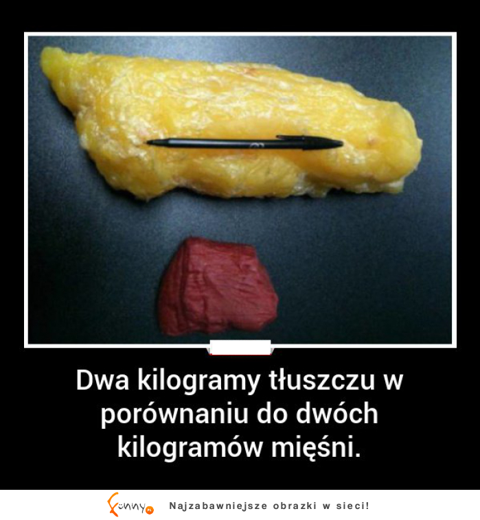 Dwa kilogramy tłuszczu w porównaniu... MASAKRA