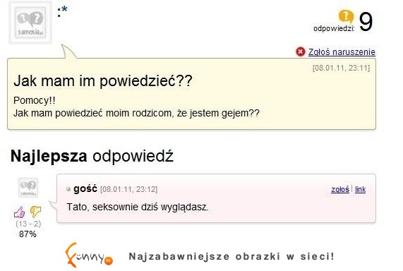 Oby się przez to jeszcze nie pokłócił z Mamą XD