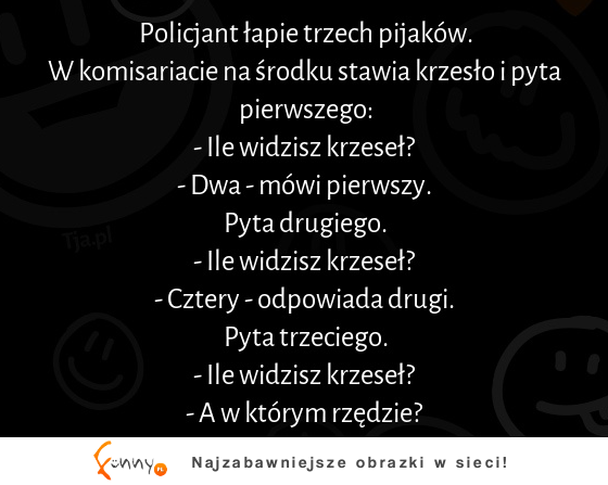 Policjant łapie trzech pijaków :D