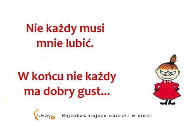 Nie każdy musi mnie lubić