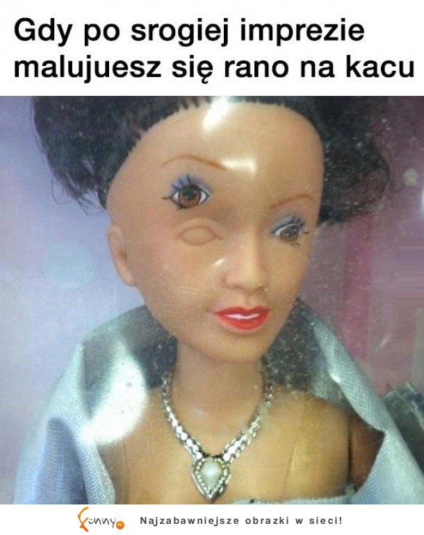 Ciężki makijaż na kacu