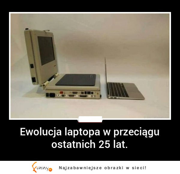 Ewolucja laptopa w przeciągu ostatnich lat :D