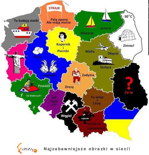 Co Polacy myślą o reszcie Polaków. Sprawdź swoje WOJEWÓDZTWO! :D