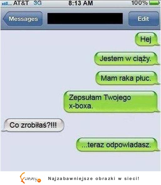 Napisała do niego, że jest w CIĄŻY, ma RAKA... on nie zareagował... napisała, że... MASAKRA!