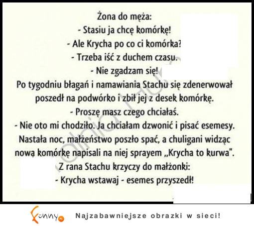 Mąż zgodził się na komórkę. Nastepnego dnia budzi żonę! SZOK!