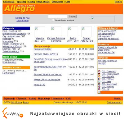 Tak wyglądało Allegro.pl na samym początku! Pamiętacie to? :D