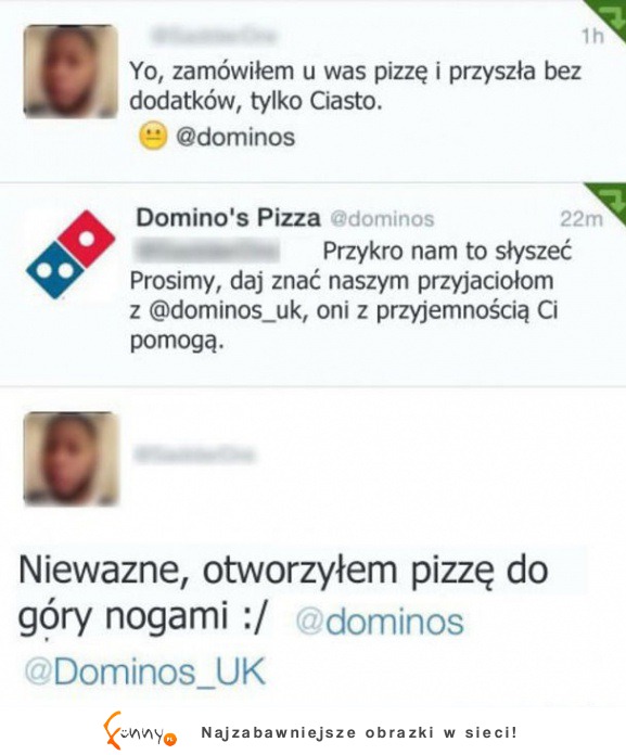 Pizza bez składników! ZOBACZ CO GOŚCIU NAPISAŁ! MASAKRA :D