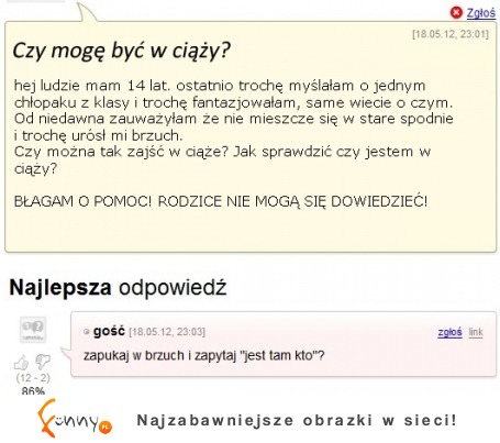 Pyta się czy może być w ciąży! ZOBACZ co jej napisali na forum! hahah :D