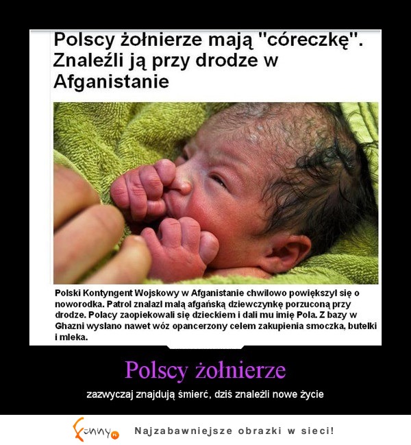 Polscy żołnierze mają 'córeczkę'!
