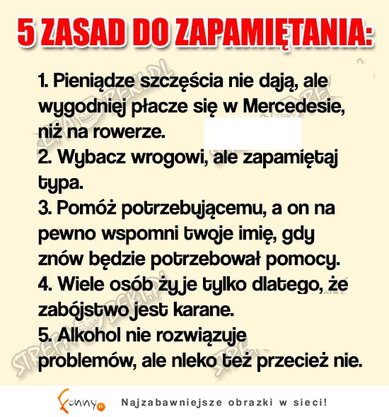 5 zasad do zapamiętanie! 4 najlepsza!