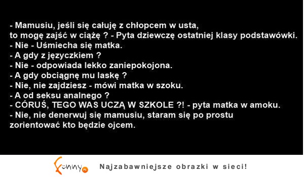 Czy od całowania w usta można zajść w ciąże - zobacz mega kawał