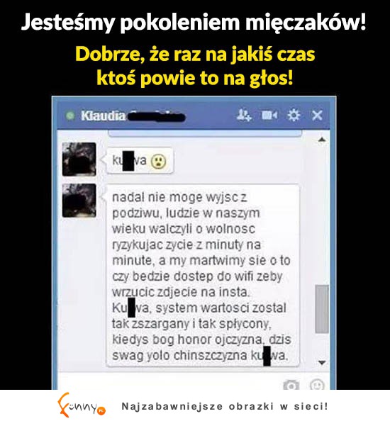 Ten koleś napisał coś bardzo ważnego na fejsie! ZOBACZ czy też się z  tym zgadzasz!