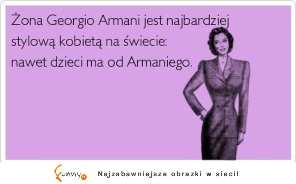 Żona Armaniego