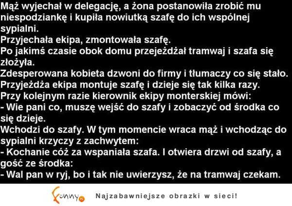 Mąż wyjechał w delegacje, co wtedy robiła żona? :D Tego byś się nie spodziewał!