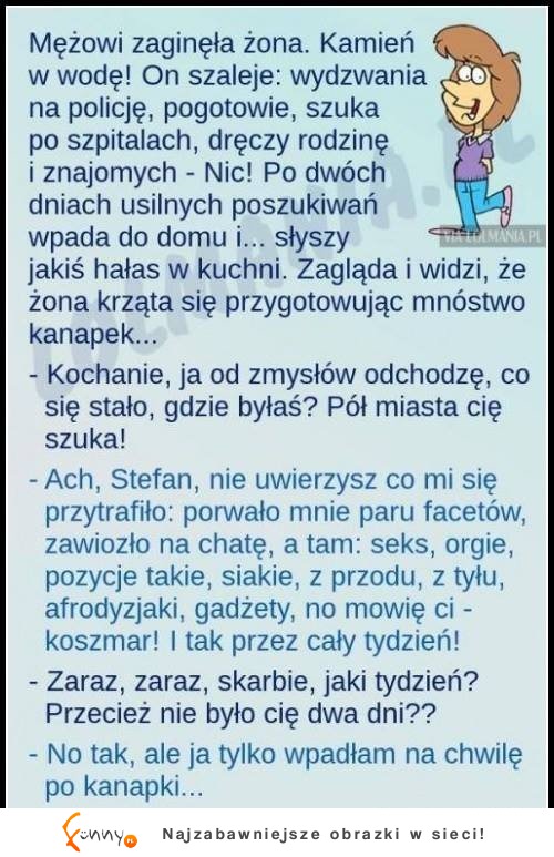 Facetowi zaginęła żona! Po dwóch dniach wraca i mówi, że... LOL! HAHA