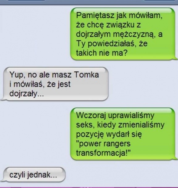 Związek z dojrzałym mężczyzną... hahah, zobacz co powiedział