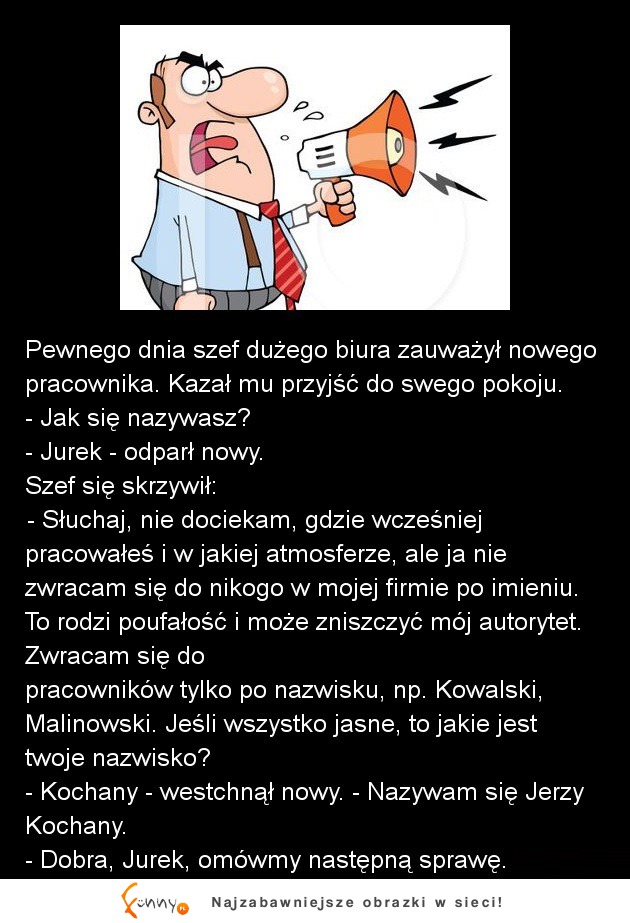 Nowy pracownik kontra szef! Dobry kawał :D