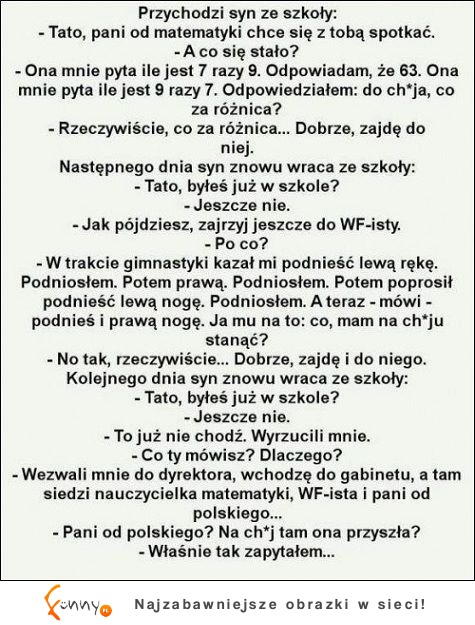 Jasiu ma problem w szkole :D W końcu wzywają jego ojca. Co on na to?