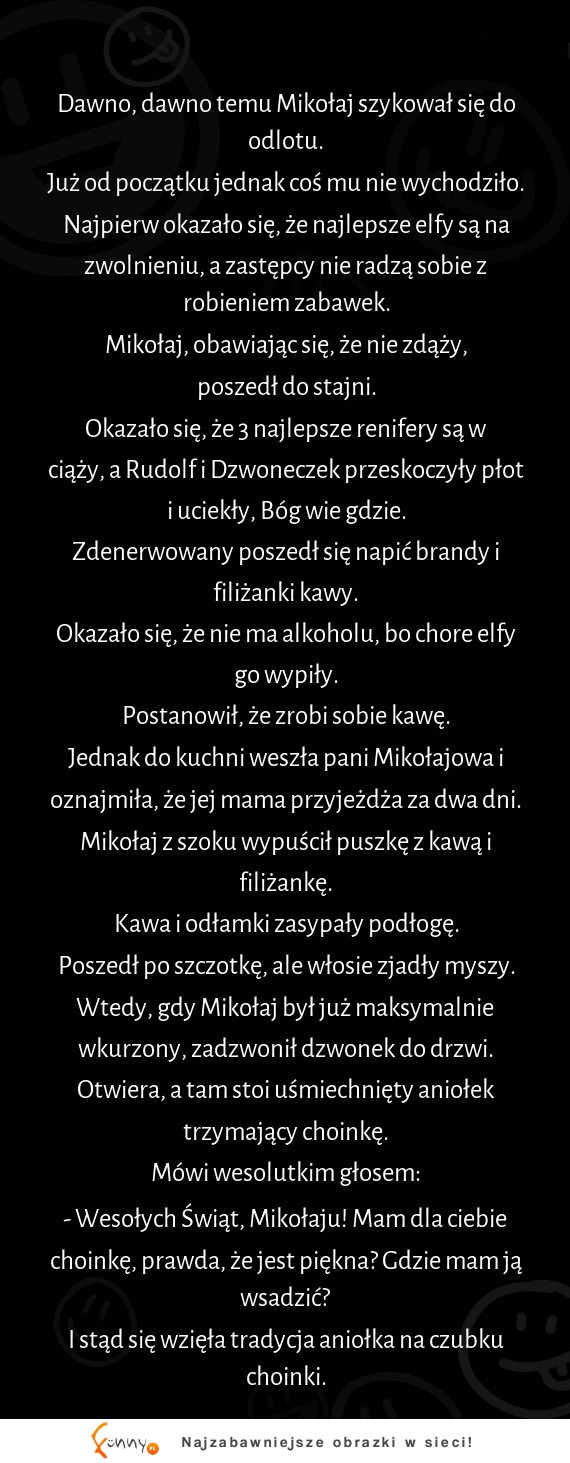 BEKA XD krótka historia o tym, skąd sie wziął aniołek na czubku świątecznej choinki XD
