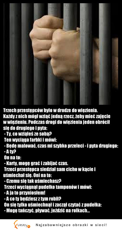 Trzech przestępców w drodze do więzienia :)