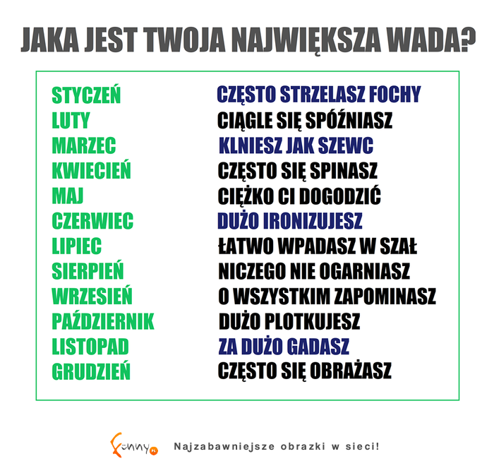 Jaka jest twoja największa wada? :D