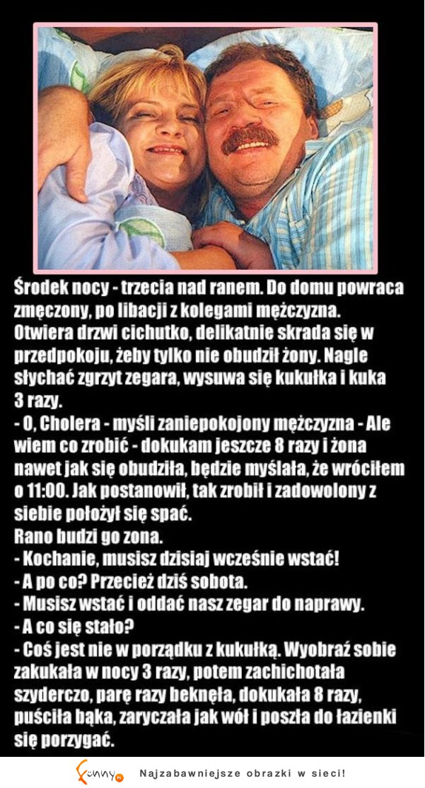 Facet się WSTAWIŁ i myślał, że przechytrzy ŻONĘ! Ale wymyślił! :)