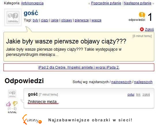 Pierwszy objaw ciąży! :P