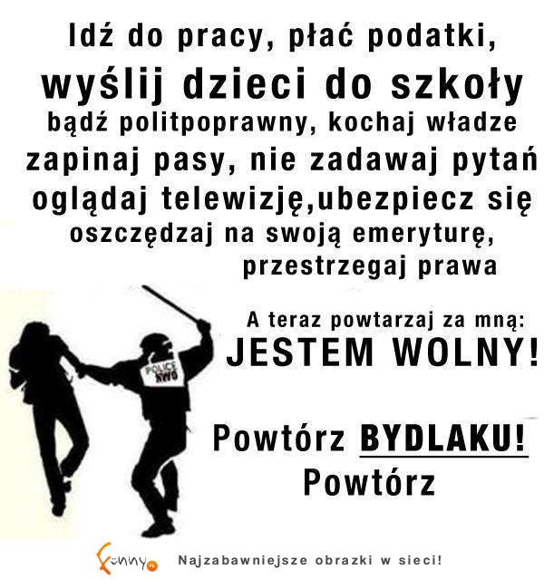 Jesteś wolny, ale tak na prawdę...