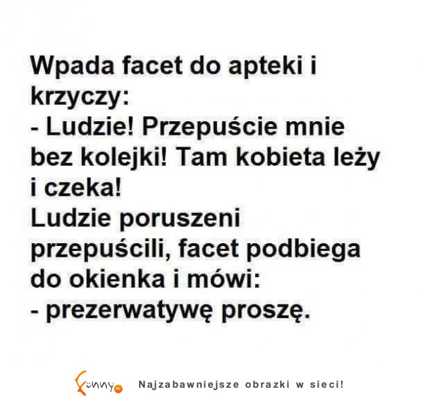 Facet wbiegł do apteki i krzyczał! Ludzie od razu sie odsuneli a on... SZOK!