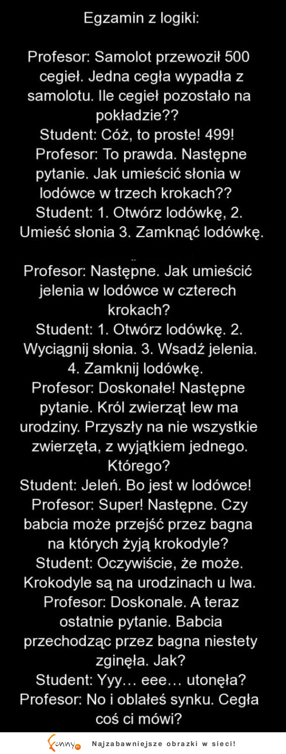 Test na LOGIKĘ! Rozwiązałeś cały? ;)