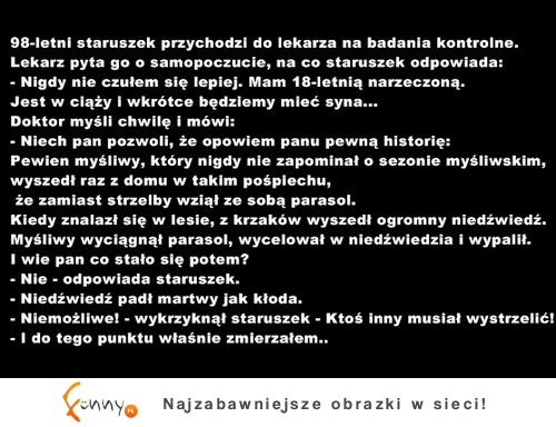 90-letni staruszek przychodzi do lekarza na badania kontrolne! HAHA zobacz co ten dziadek wyprawia! :)