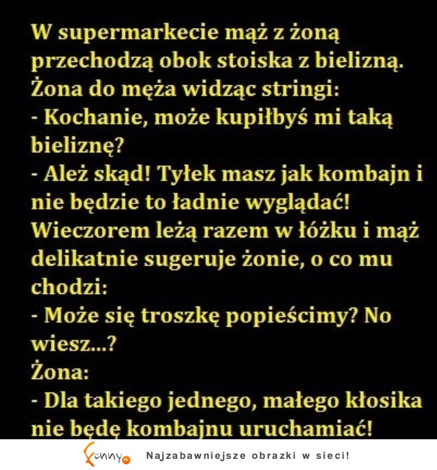 Mąż z żoną obok stoiska z bielizną! To musiało się tak skończyć :D