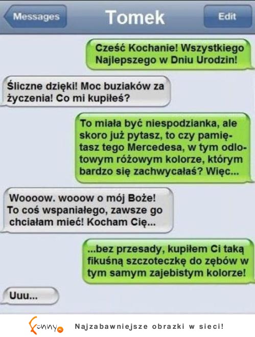 SMS od chłopaka! Prawie dostała ZAWAŁU ze szczęscia!