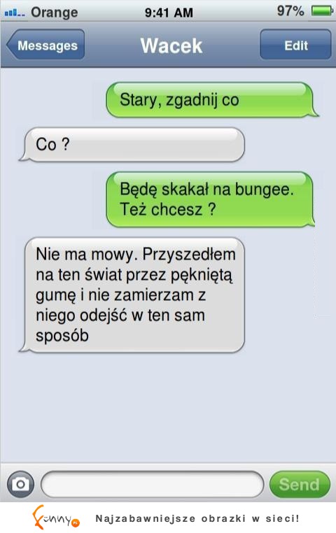 Skok na bungee! Jak myślicie zgodził się? haha :D