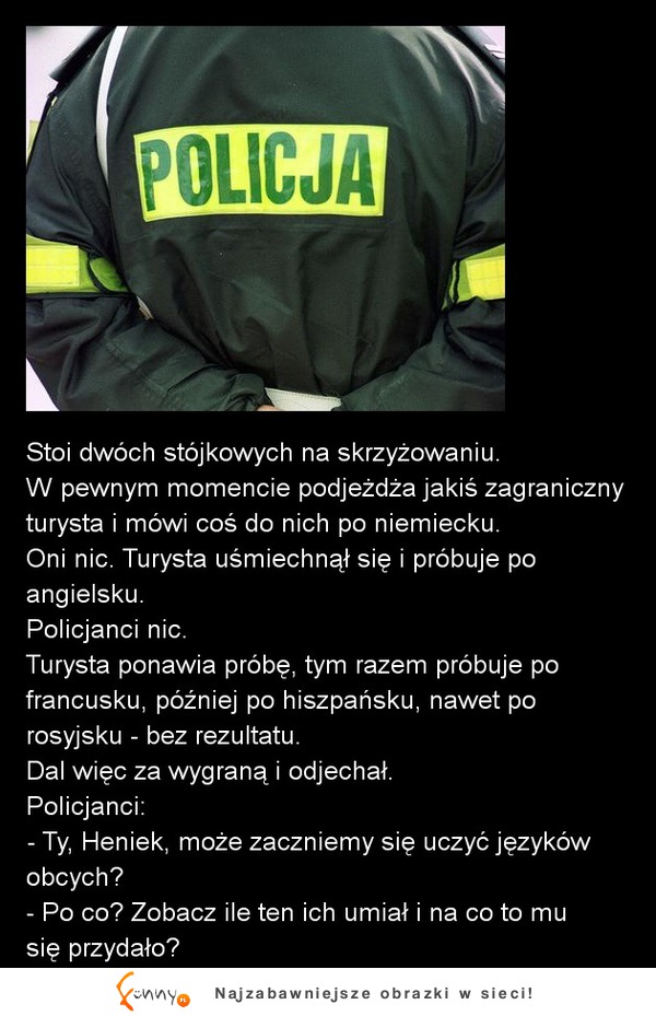 Stoi dwóch policjantów na skrzyżowaniu! NAGLE podjeżdża jakis zagraniczny turysta i mówi do nich po niemiecku! ZOBACZ ich reakcję :D