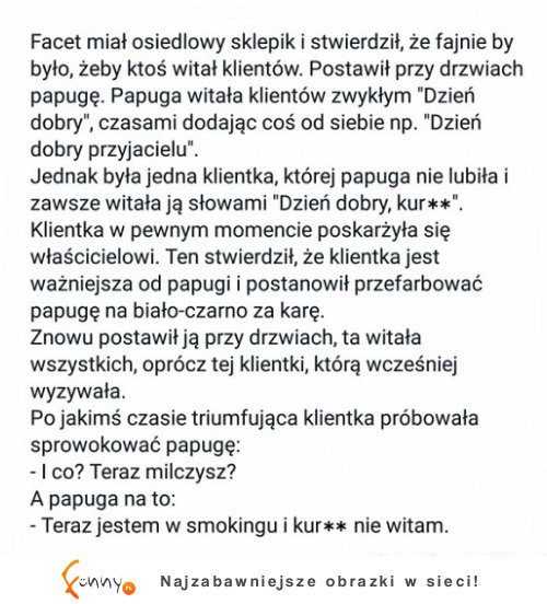 Papuga była niesamowita! ZOBACZ co narobiła!