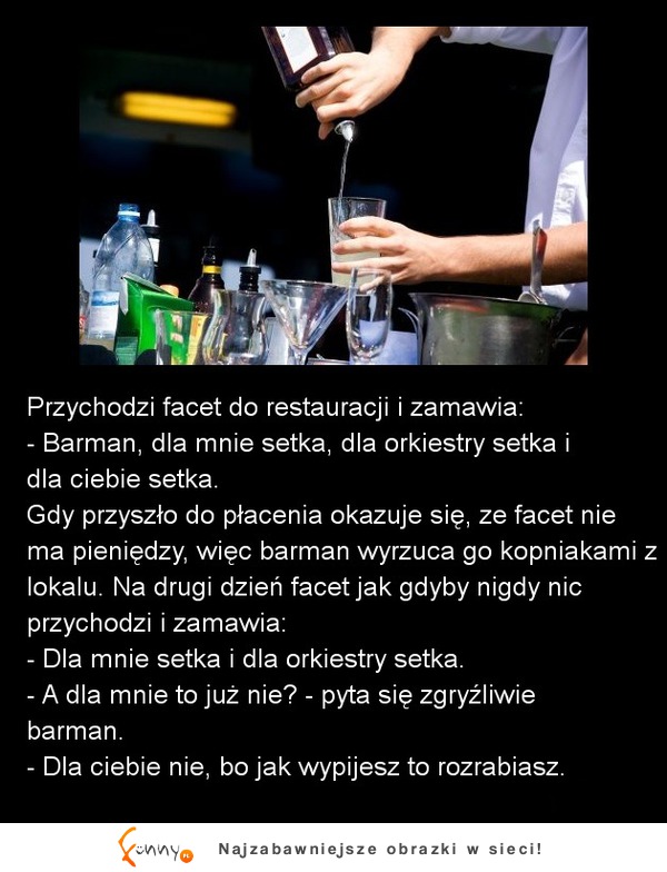 Przychodzi facet do restauracji i zamawia alkohol dla wszystkich! ZOBACZ jak to się skończyło dobre! :D