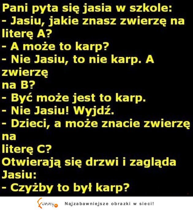 Jasiu na lekcji został zapytany o ZWIERZĘTA- mega kawał! :D