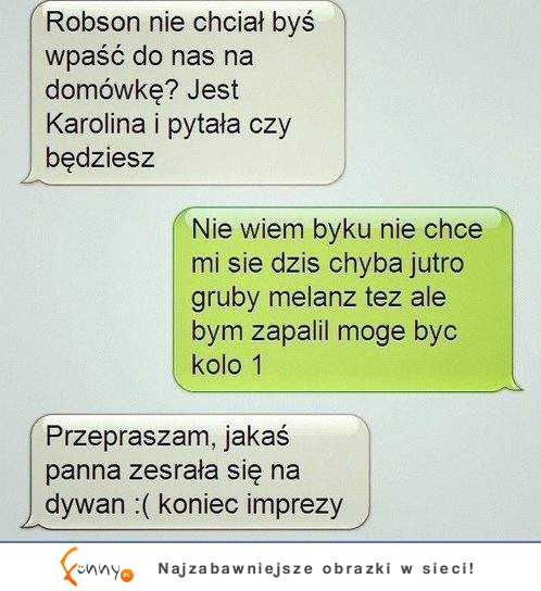 Tragiczny koniec imprezy :)