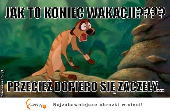 Koniec wakacji