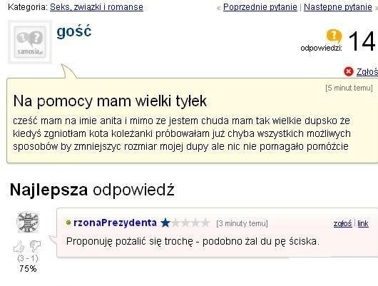 Ma wielki problem z pewną częścią ciała. Jaką dostała odpowiedź :D