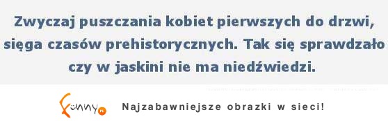 Przepuszczanie kobiet w drzwiach...