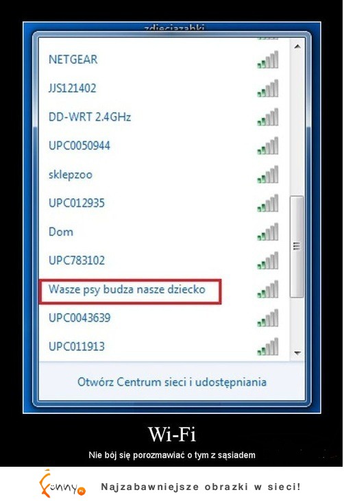 Komunikacja SĄSIEDZKA bywa trudna. ZOBACZ jak się nazwa jego WIFI